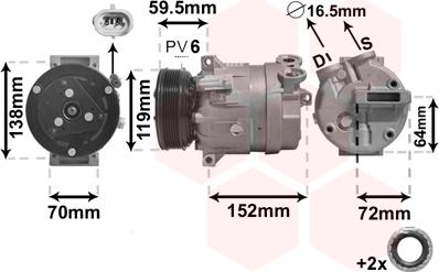 Van Wezel 3700K279 - Компресор, климатизация vvparts.bg