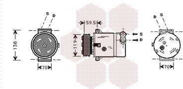 Van Wezel 3700K273 - Компресор, климатизация vvparts.bg