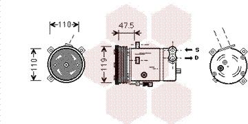 Van Wezel 3700K277 - Компресор, климатизация vvparts.bg