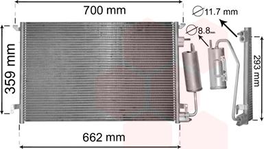 Van Wezel 37015397 - Кондензатор, климатизация vvparts.bg