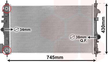 Van Wezel 37012710 - Радиатор, охлаждане на двигателя vvparts.bg