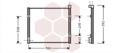 Van Wezel 25005095 - Кондензатор, климатизация vvparts.bg