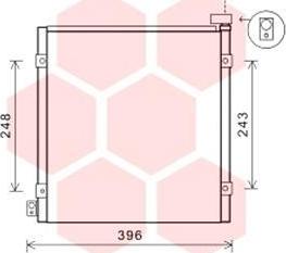 Van Wezel 25005249 - Кондензатор, климатизация vvparts.bg