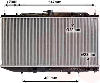 Van Wezel 25002047 - Радиатор, охлаждане на двигателя vvparts.bg