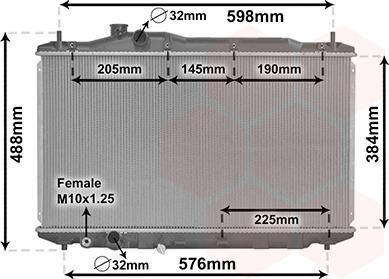 Van Wezel 25002306 - Радиатор, охлаждане на двигателя vvparts.bg