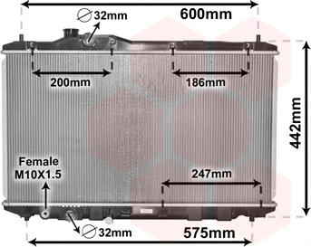 Van Wezel 25002296 - Радиатор, охлаждане на двигателя vvparts.bg