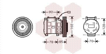 Van Wezel 2500K019 - Компресор, климатизация vvparts.bg