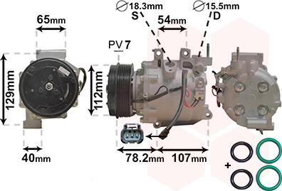 Van Wezel 2500K311 - Компресор, климатизация vvparts.bg