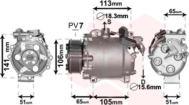 Van Wezel 2500K263 - Компресор, климатизация vvparts.bg