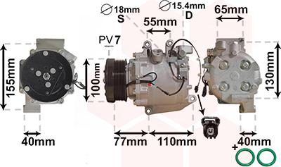 Van Wezel 2500K208 - Компресор, климатизация vvparts.bg