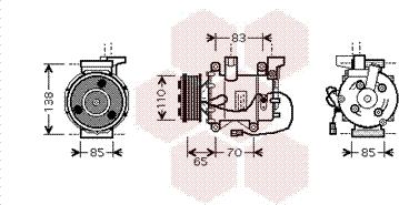 Van Wezel 2500K207 - Компресор, климатизация vvparts.bg