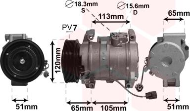 Van Wezel 2500K289 - Компресор, климатизация vvparts.bg