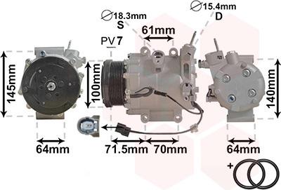 Van Wezel 2500K235 - Компресор, климатизация vvparts.bg