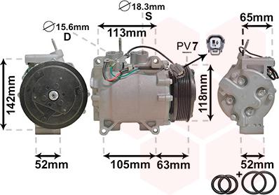 Van Wezel 2500K238 - Компресор, климатизация vvparts.bg