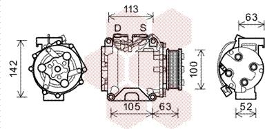 Van Wezel 2500K237 - Компресор, климатизация vvparts.bg