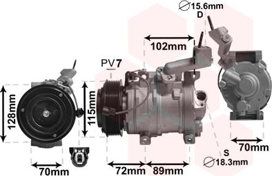 Van Wezel 2500K270 - Компресор, климатизация vvparts.bg