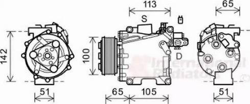 Van Wezel 2500K278 - Компресор, климатизация vvparts.bg