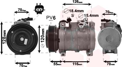 Van Wezel 2100K068 - Компресор, климатизация vvparts.bg