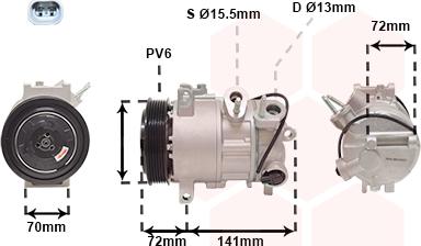 Van Wezel 2101K001 - Компресор, климатизация vvparts.bg