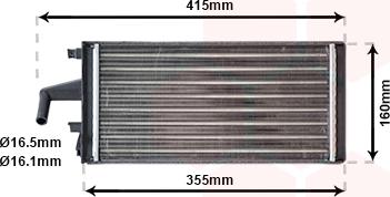 Van Wezel 28006096 - Топлообменник, отопление на вътрешното пространство vvparts.bg