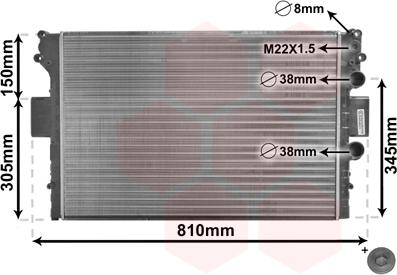 Van Wezel 28002049 - Радиатор, охлаждане на двигателя vvparts.bg