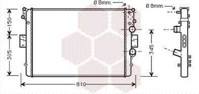 Van Wezel 28002042 - Радиатор, охлаждане на двигателя vvparts.bg