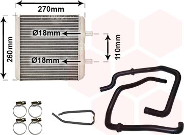 Van Wezel 28016700 - Топлообменник, отопление на вътрешното пространство vvparts.bg