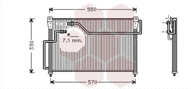 Van Wezel 27005107 - Кондензатор, климатизация vvparts.bg