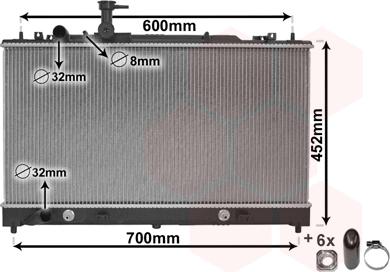 Van Wezel 27002163 - Радиатор, охлаждане на двигателя vvparts.bg