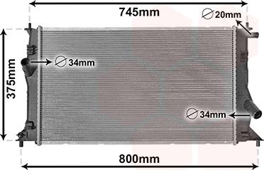 Van Wezel 27002183 - Радиатор, охлаждане на двигателя vvparts.bg