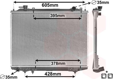 Van Wezel 27002171 - Радиатор, охлаждане на двигателя vvparts.bg