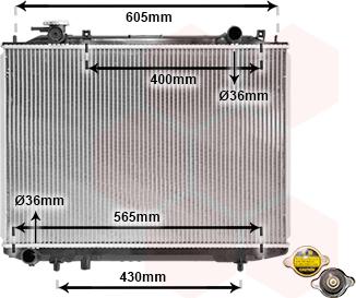 Van Wezel 27002235 - Радиатор, охлаждане на двигателя vvparts.bg