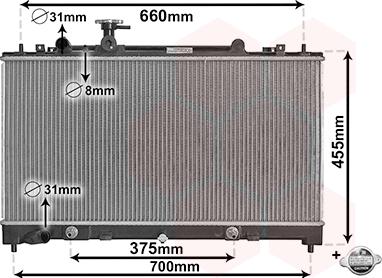 Van Wezel 27002228 - Радиатор, охлаждане на двигателя vvparts.bg