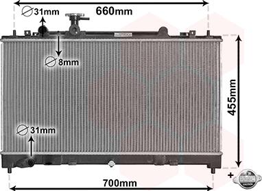 Van Wezel 27002227 - Радиатор, охлаждане на двигателя vvparts.bg