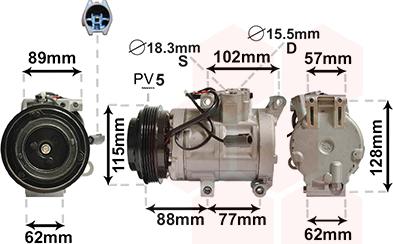 Van Wezel 2700K276 - Компресор, климатизация vvparts.bg