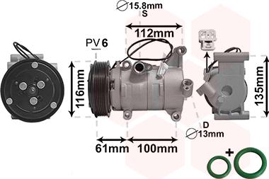 Van Wezel 2701K700 - Компресор, климатизация vvparts.bg