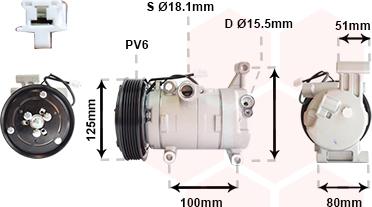 Van Wezel 2701K703 - Компресор, климатизация vvparts.bg