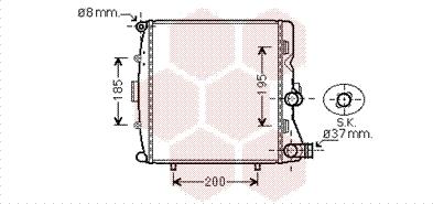 Van Wezel 74002054 - Радиатор, охлаждане на двигателя vvparts.bg