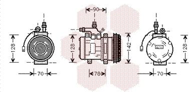 Van Wezel 7400K029 - Компресор, климатизация vvparts.bg