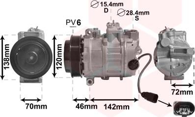 Van Wezel 7400K074 - Компресор, климатизация vvparts.bg