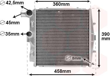 Van Wezel 74012704 - Радиатор, охлаждане на двигателя vvparts.bg