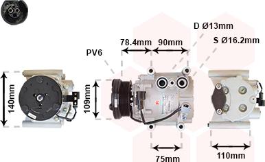 Van Wezel 7700K034 - Компресор, климатизация vvparts.bg