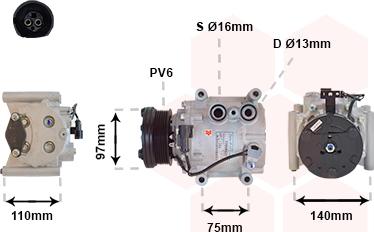 Van Wezel 7700K025 - Компресор, климатизация vvparts.bg