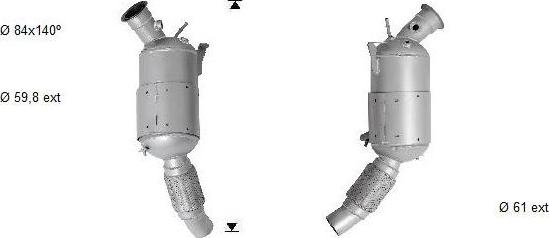 VEGAZ BK-823SICAS - Филтър за сажди / твърди частици, изпускателна система vvparts.bg