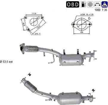 VEGAZ DK-966SIC - Филтър за сажди / твърди частици, изпускателна система vvparts.bg