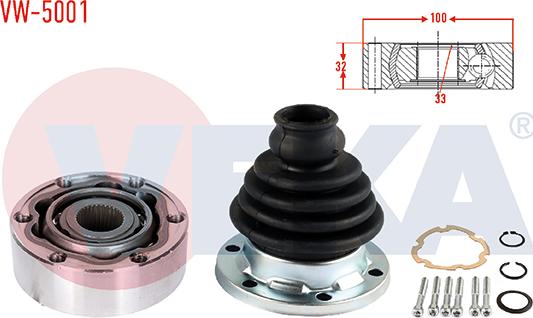 Veka VW-5001 - Каре комплект, полуоска vvparts.bg