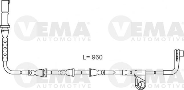 VEMA 117491 - Предупредителен контактен сензор, износване на накладките vvparts.bg