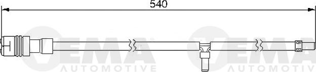 VEMA 117497 - Предупредителен контактен сензор, износване на накладките vvparts.bg