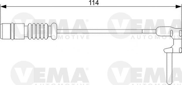 VEMA 117463 - Предупредителен контактен сензор, износване на накладките vvparts.bg