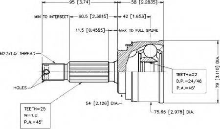 VEMA 18593 - Каре комплект, полуоска vvparts.bg